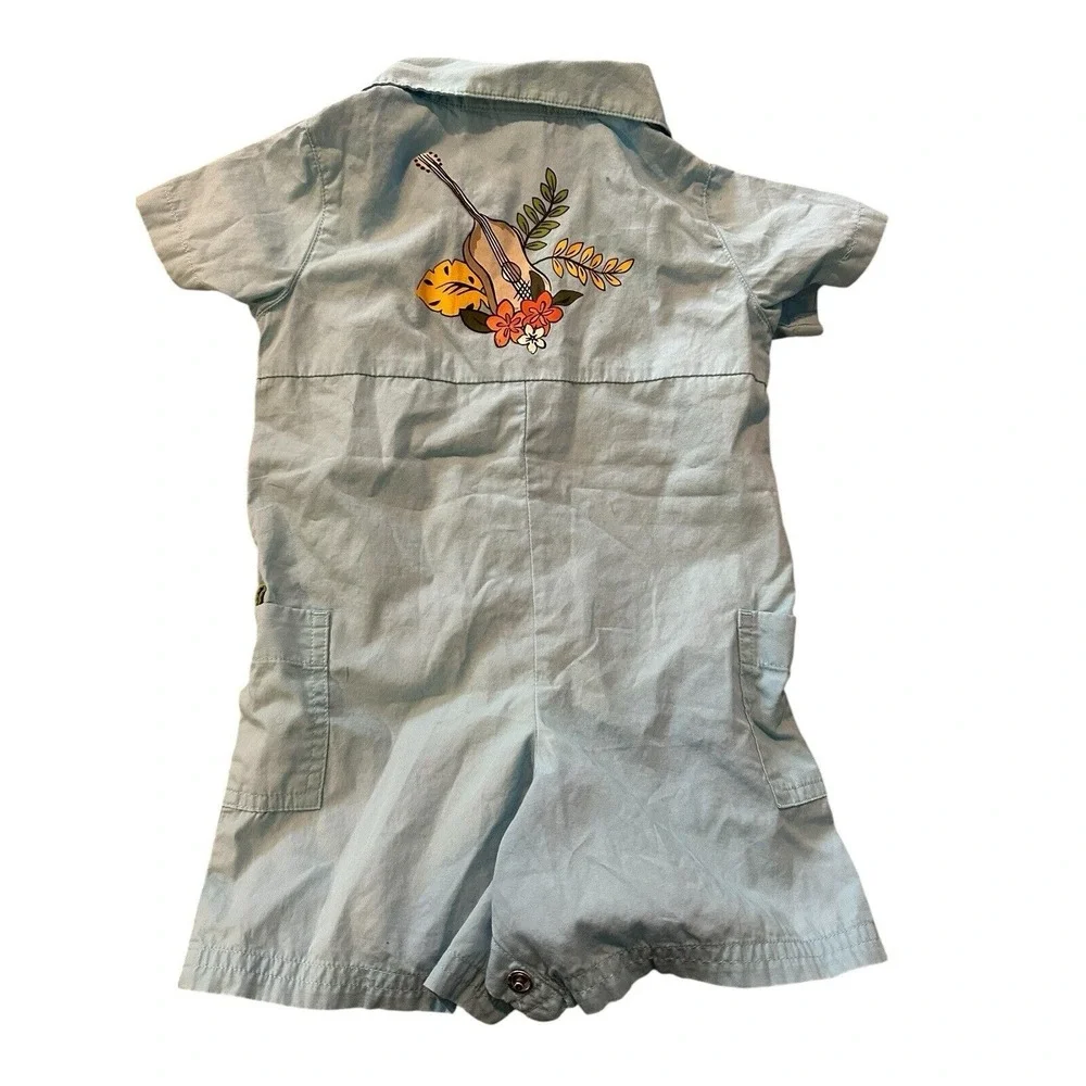 Gymboree Romper Outfit 3-6 Months Vintage 2004‎ Pineapple Beach Hawaiian EUC